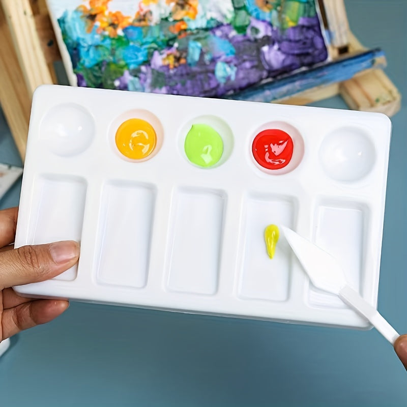Eco-Friendly Plastic Reusable Painting Palette for Various Paint Types