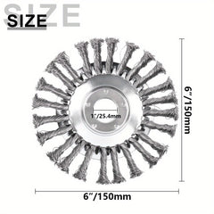 Lawn Trimmer Head Steel Wire Wheel Brush Replacement Part
