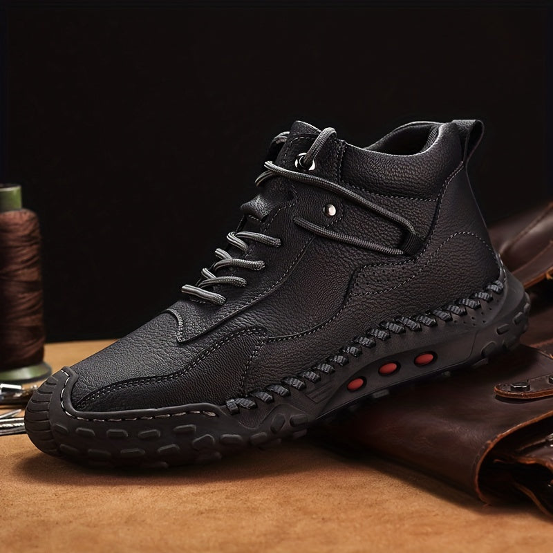 Men's Lace up Boots Casual Stitch Detail Walking Shoes