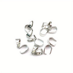 100pcs 6x9mm Metal Pinch Bail Clasps Necklace Hooks 9 Colors Plated DIY Jewelry