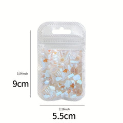 100Pcs Aurora Glass Crystal Nail Art Rhinestones Nail Gems Flat Back Stones