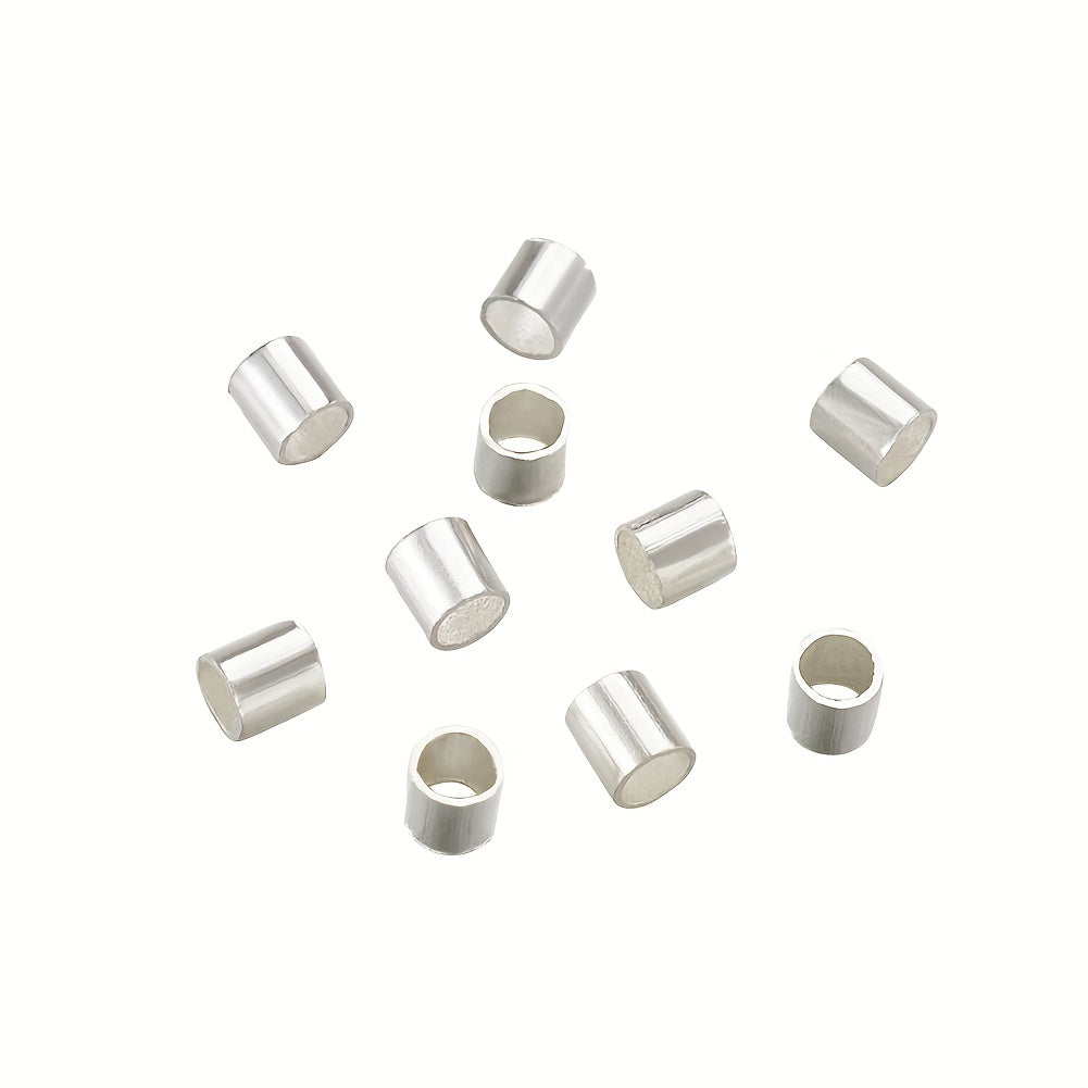 1700Pcs Brass Crimp Tube End Beads Spacer Tube Beads DIY Necklace Bracelet