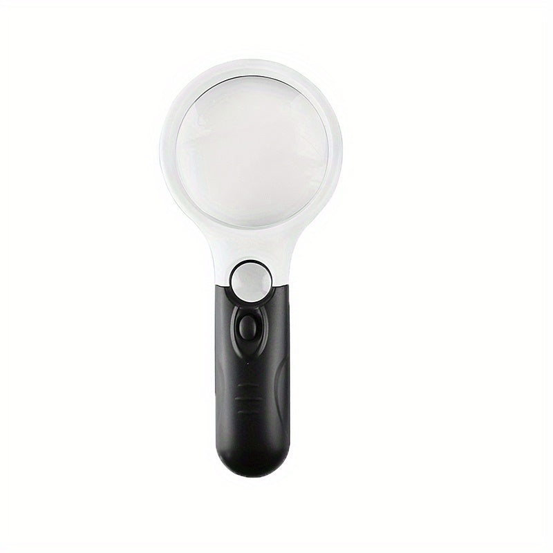 Mini Handheld Magnifying Glass 3 LED Light Pocket Microscope Lens