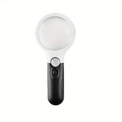 Mini Handheld Magnifying Glass 3 LED Light Pocket Microscope Lens