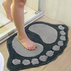 Cartoon Feet Doormat Soft Plush Area Rug Non Slip Absorbent Bathroom Bedroom Rug