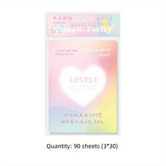 90 Sheets Fruit Rabbit Heart Star Lovely Flower Paper Memo Pad