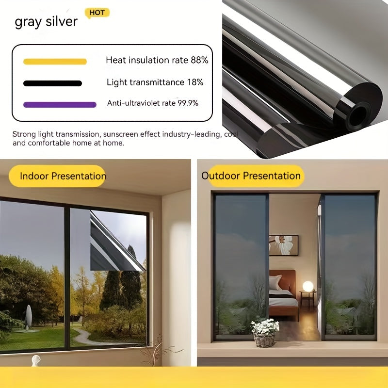 Privacy Reflective Window Film UV Protection Heat Insulation