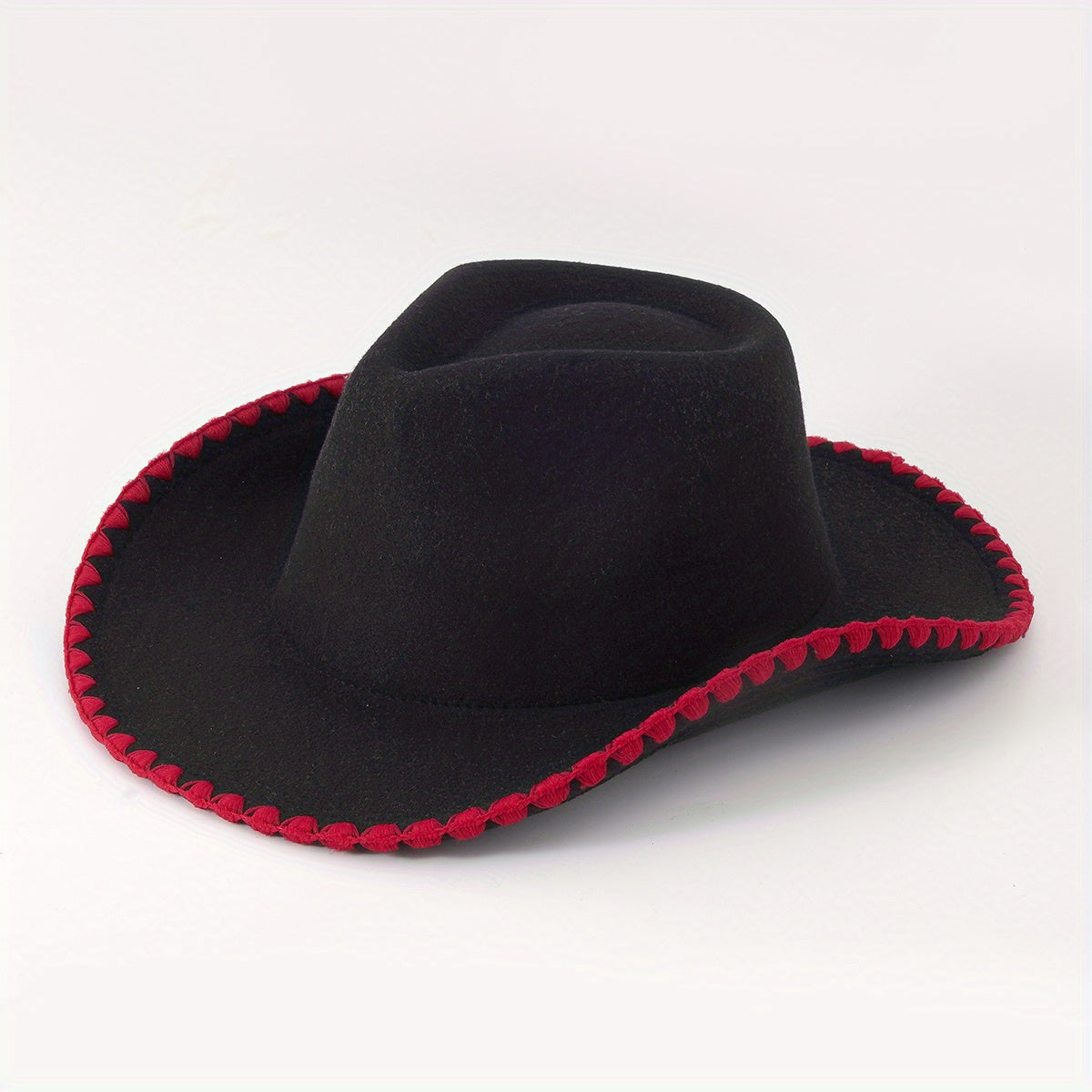 Men's Lacework Boho Fedora Cowboy Hat for Autumn Winter