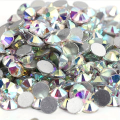 1440pcs Crystal AB Nail Art Rhinestones Round Beads Non Hotfix Flatback