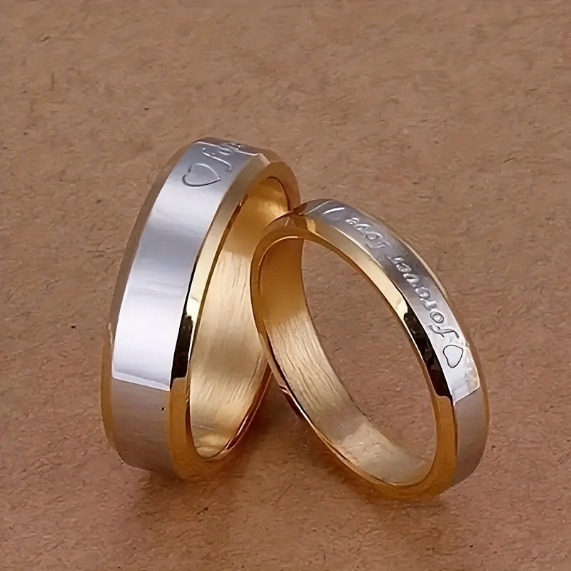 Forever Love Stainless Steel Ring Men's Couples Ring Wedding Ring