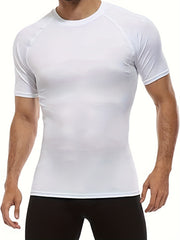 HOPLYNN Men's Compression Shirt Short Sleeve Undershirt for Gym Fitness
