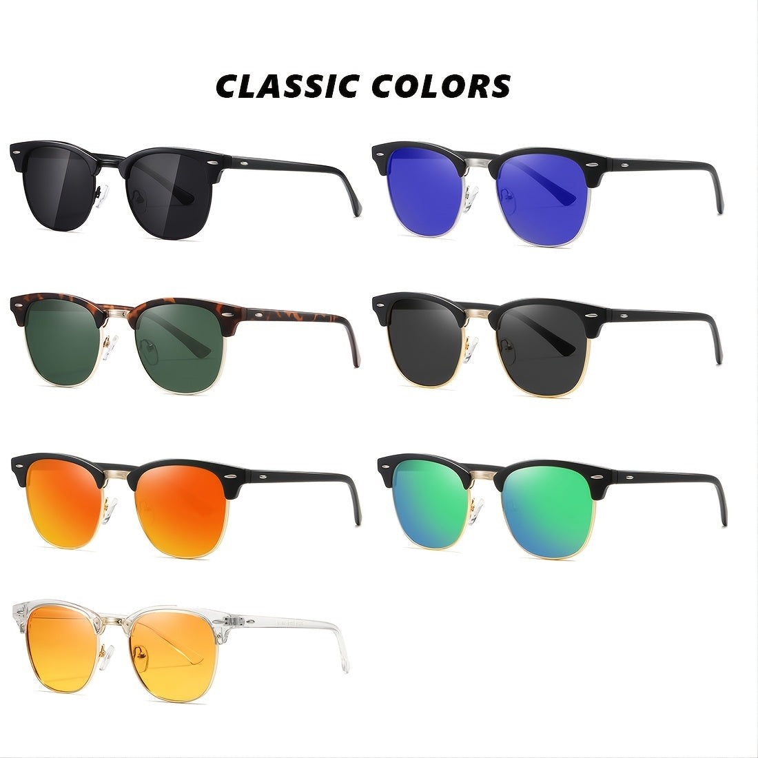 Vintage Pilot Sunglasses UV Protection 70s Classic Glasses