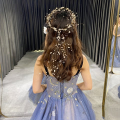 Bridal Faux Pearl Headdress Beaded Hairband Wedding Dress Accessories