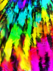  Rainbow Print Tankini Set Scoop Neck Top & Shorts Swimsuit