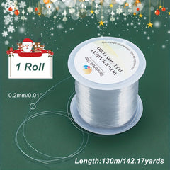 Clear Nylon Wire for DIY Jewelry Making Transparent Fishing Line 40m Roll