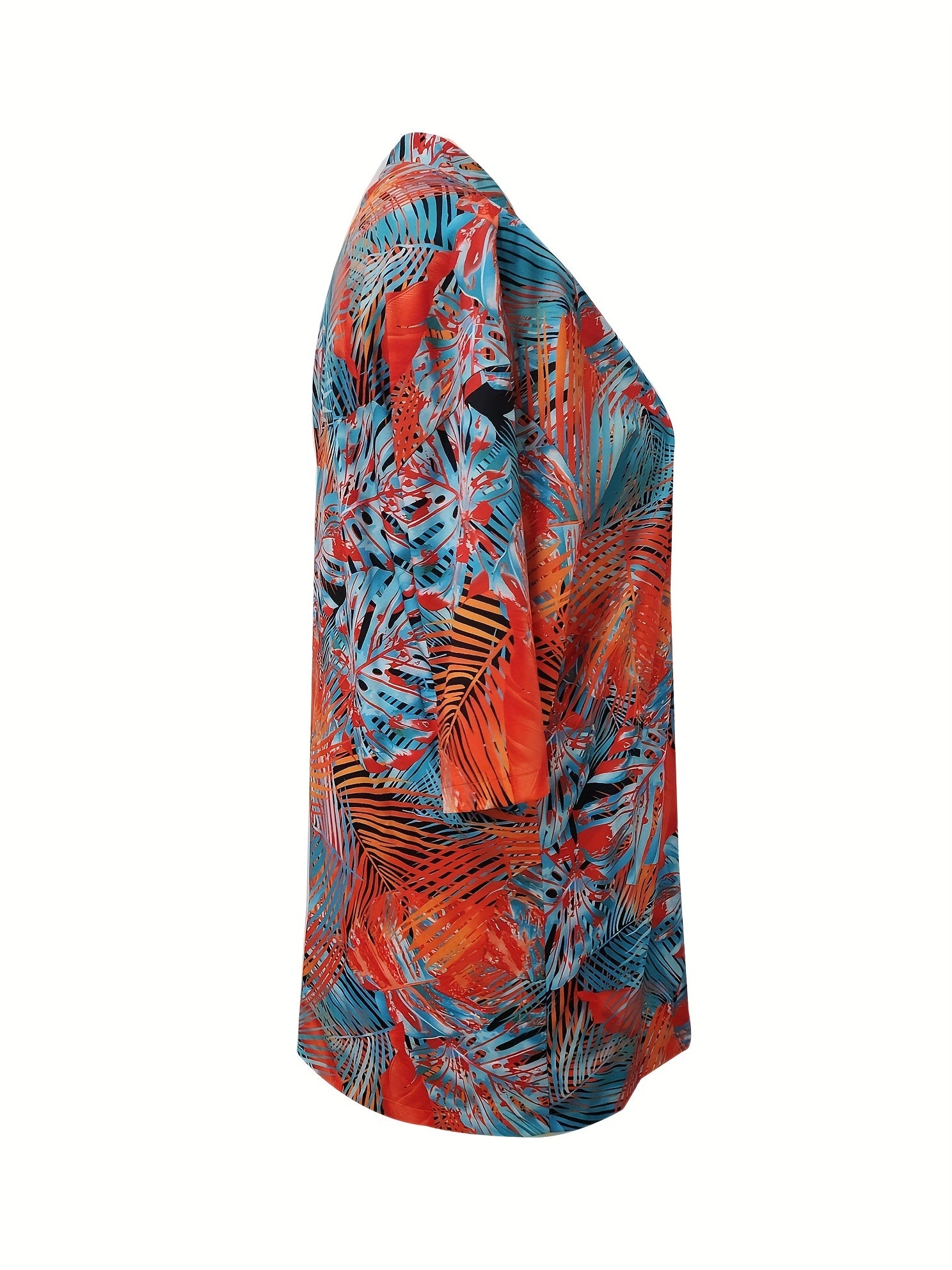  Tropical Print Cardigan & Shorts Set