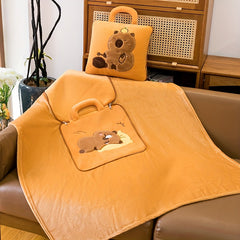 Cartoon Theme Pillow and Blanket Set