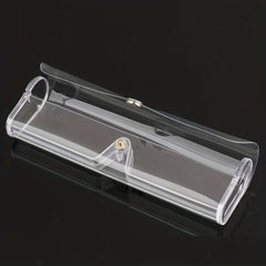 Clear PVC Glasses Case Snap Button Sunglasses Reading Myopia Glasses Storage Box