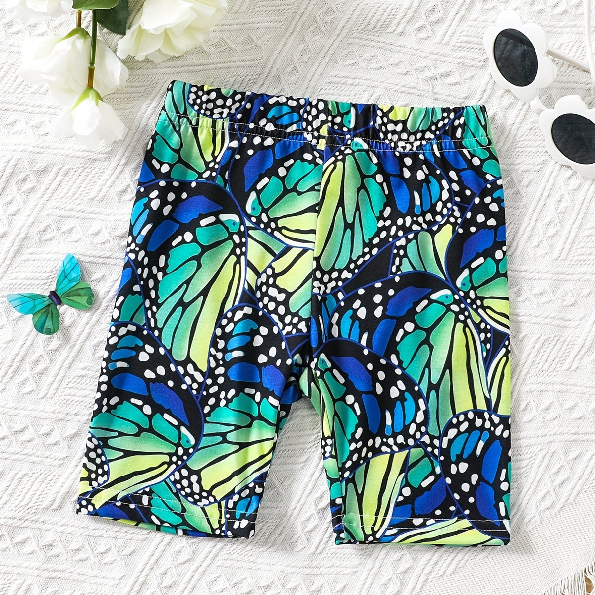 Toddler Girls Butterfly Graphic Biker Shorts Summer Clothes