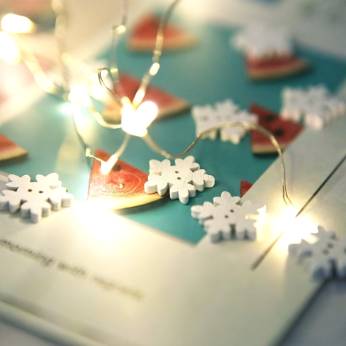 Snowflake Buttons Christmas Wooden 18mm for Knitting Sewing DIY Scrapbook Crafts