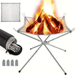 Portable Folding Campfire Rack for Camping