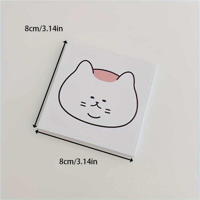 4pcs Cat Sticky Notes Mini Message Book DIY Decoration Materials