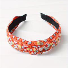 Embroidered Knotted Headband for Women Ethnic Style Hair Hoop Headdress