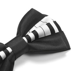 Men's Musical Note Bow Tie - Keyboard Design - Music Lover Gift