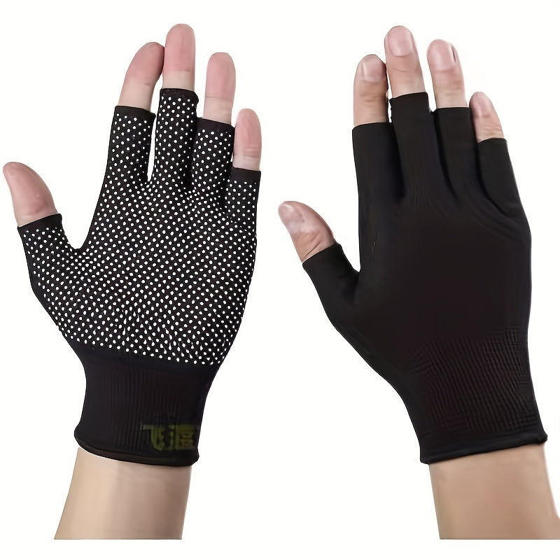 Breathable Half Finger Cycling Gloves Anti Slip Wear Resistant