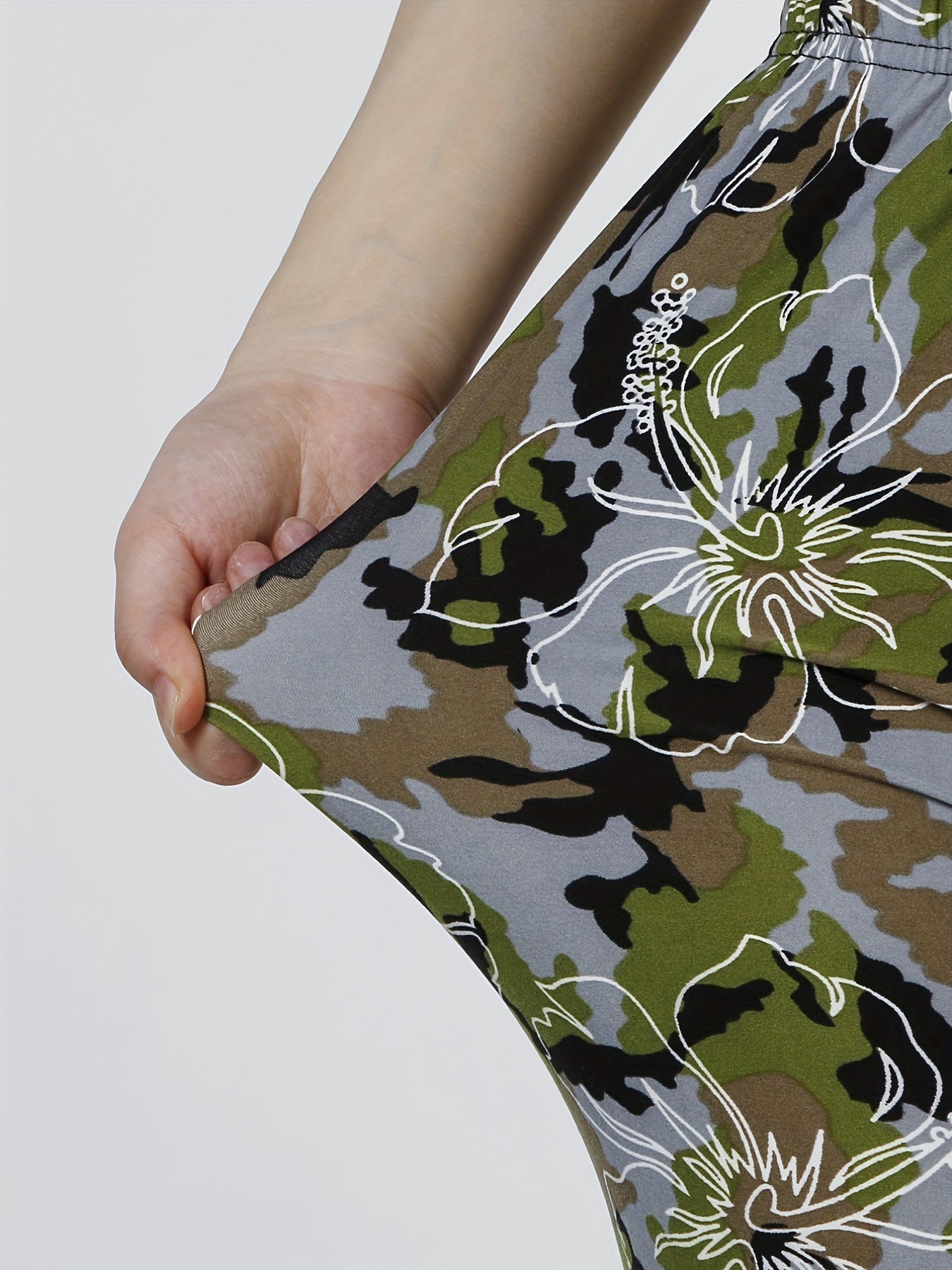 Women's Floral Printed Yoga Pants High Waist Sweatpants Leggings