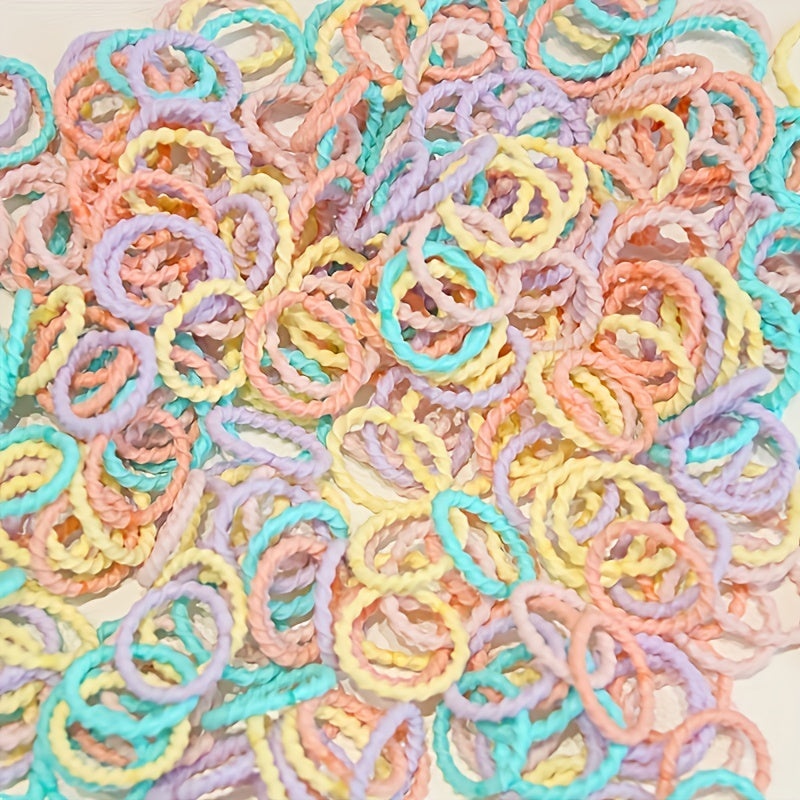Mini Candy Hair Tie Hair Ring Ponytail Braids Holder Women Girls Baby Toddlers