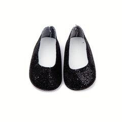Sequin Pocket Doll Shoes for 18 inch American Dolls
