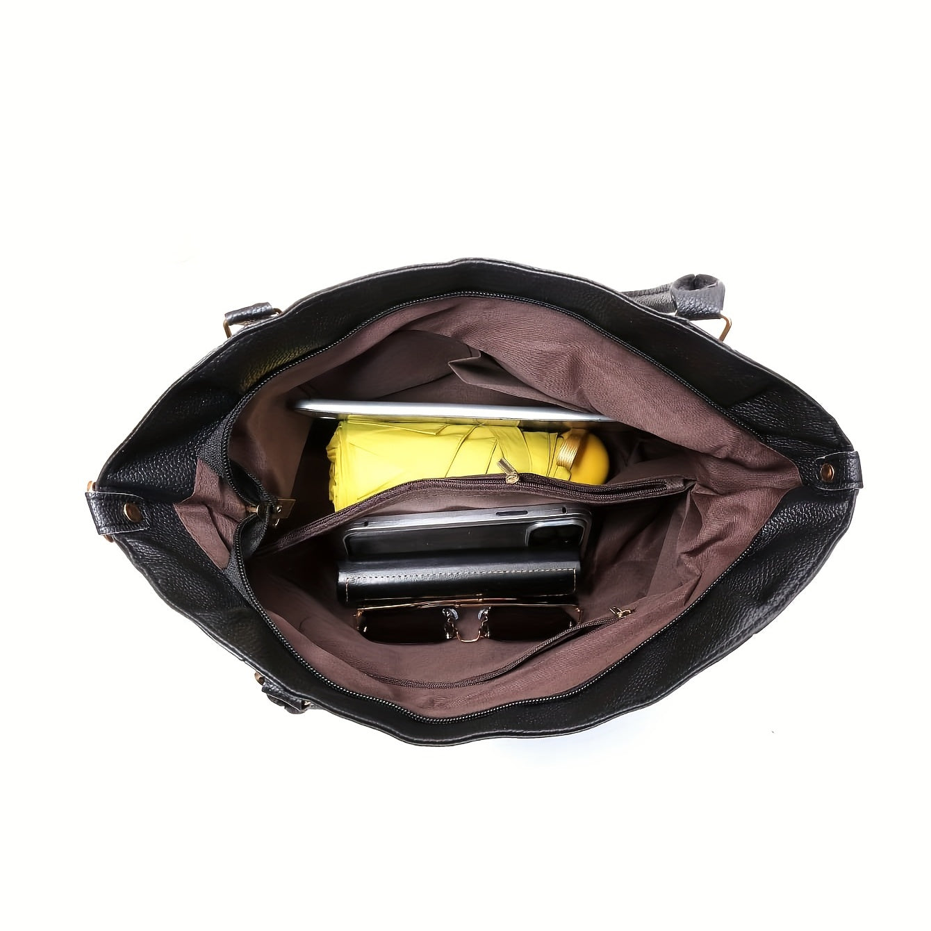Large Capacity Crossbody Bag Soft PU Leather Satchel Purses