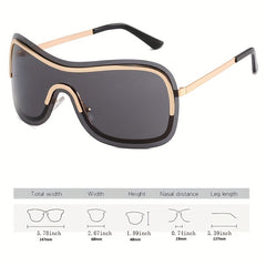 Y2K Gradient Rimless Sunglasses UV400