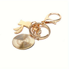 Metal Rose Keychain Starry Keychain Keyring Pendant Gift For Men Women