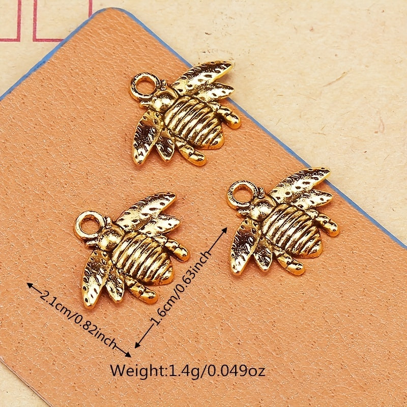 3Pcs Silver Plated Bee Charm Pendant DIY Craft
