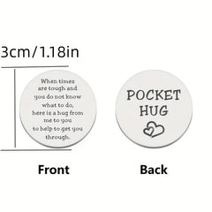 Stainless Steel Pocket Hug Token Anxiety Gift For Men