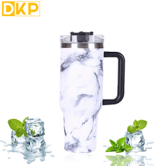 40oz Insulated Tumbler With Handle & Straw Lid Stainless Steel Car Water Cup