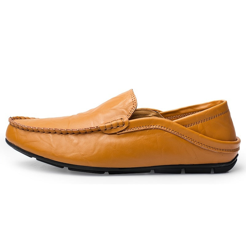 Men's Stitched Loafer Shoes Lightweight Slip-On Moccasins