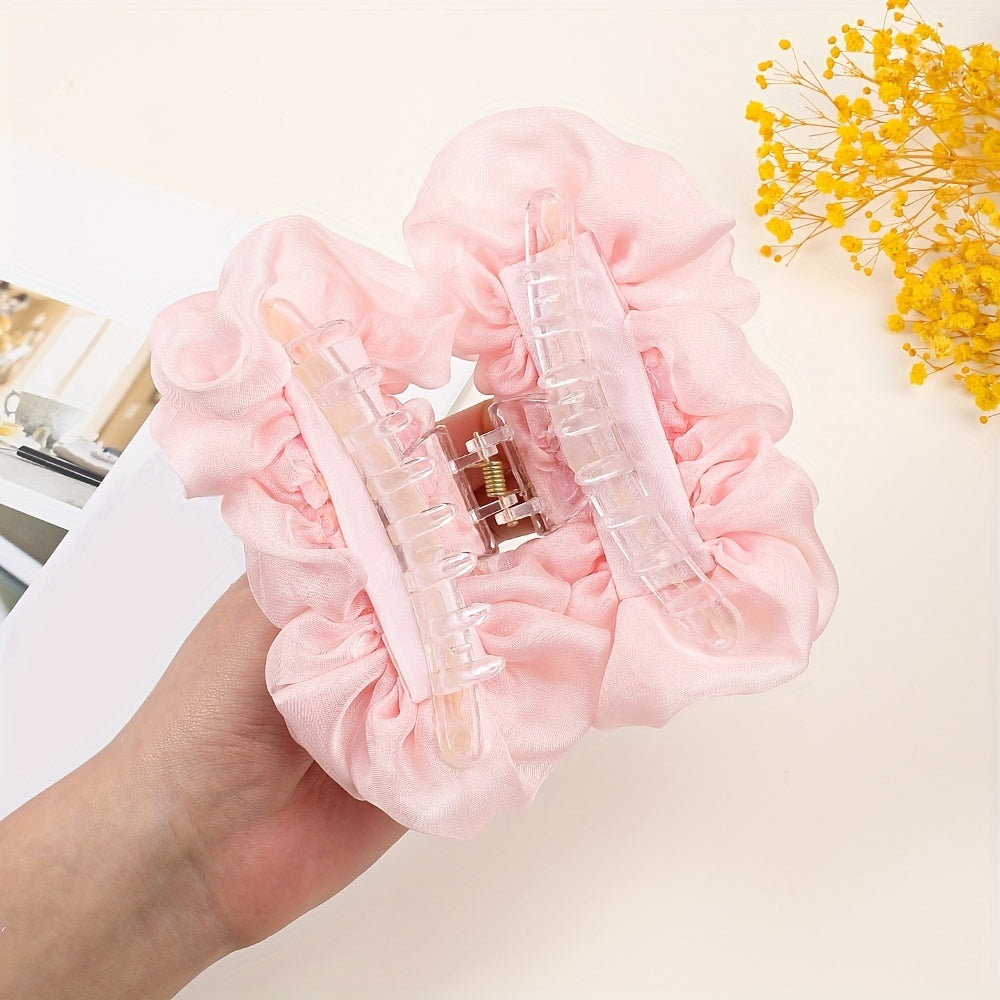Large Solid Hair Claw Bow Hair Clip for Women