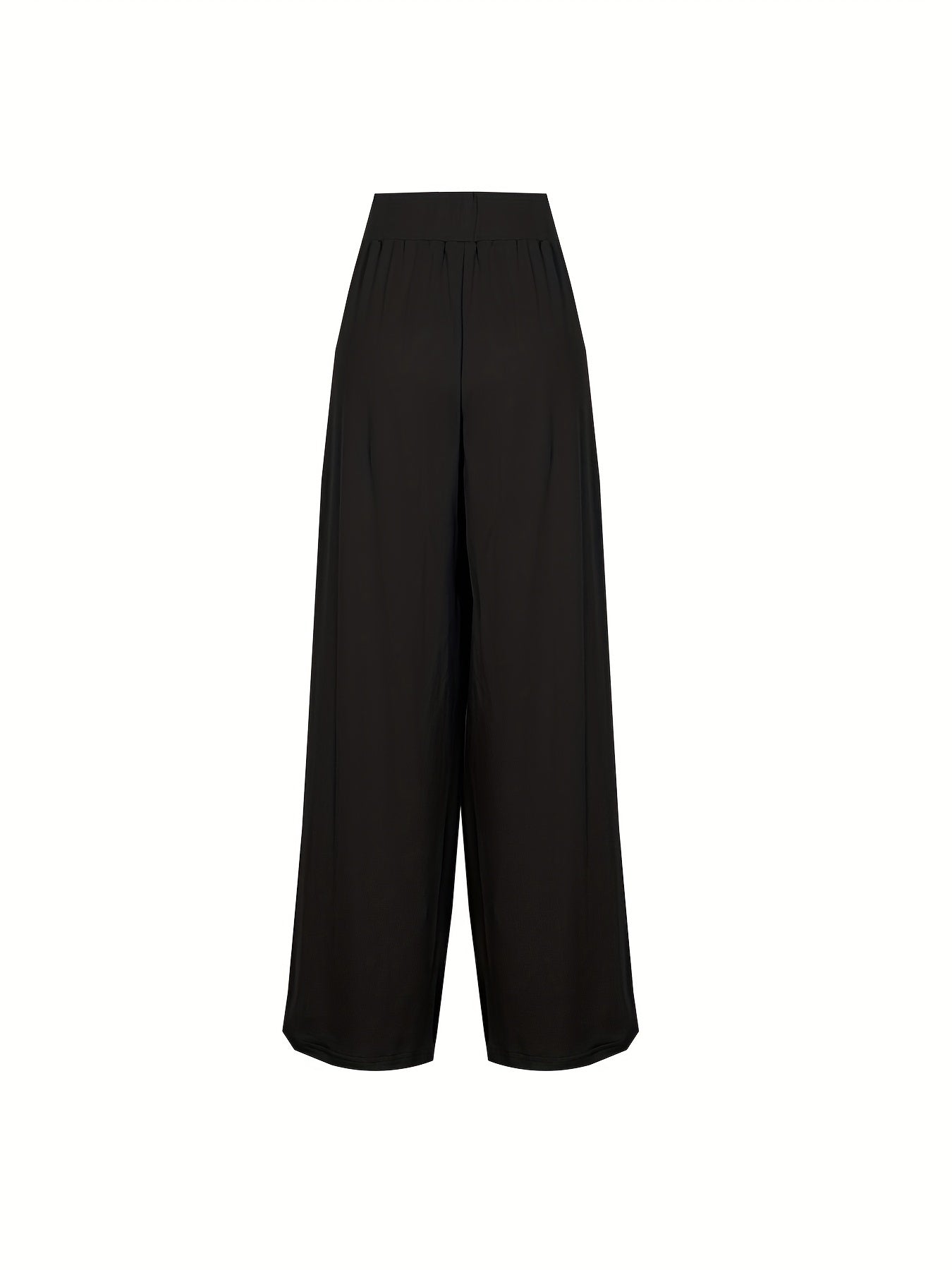  Casual Pants Women's Plus Solid Elastic Drawstring High Rise Trousers