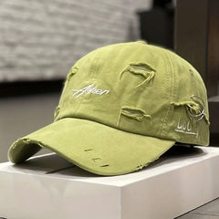 Candy Ripped Baseball Cap Hip Hop Embroidery Cotton Sun Hat