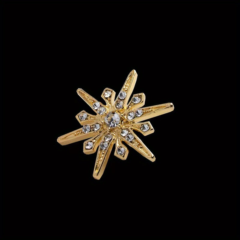 Rhinestone Sun Flower Pin Brooch Suit Accessories