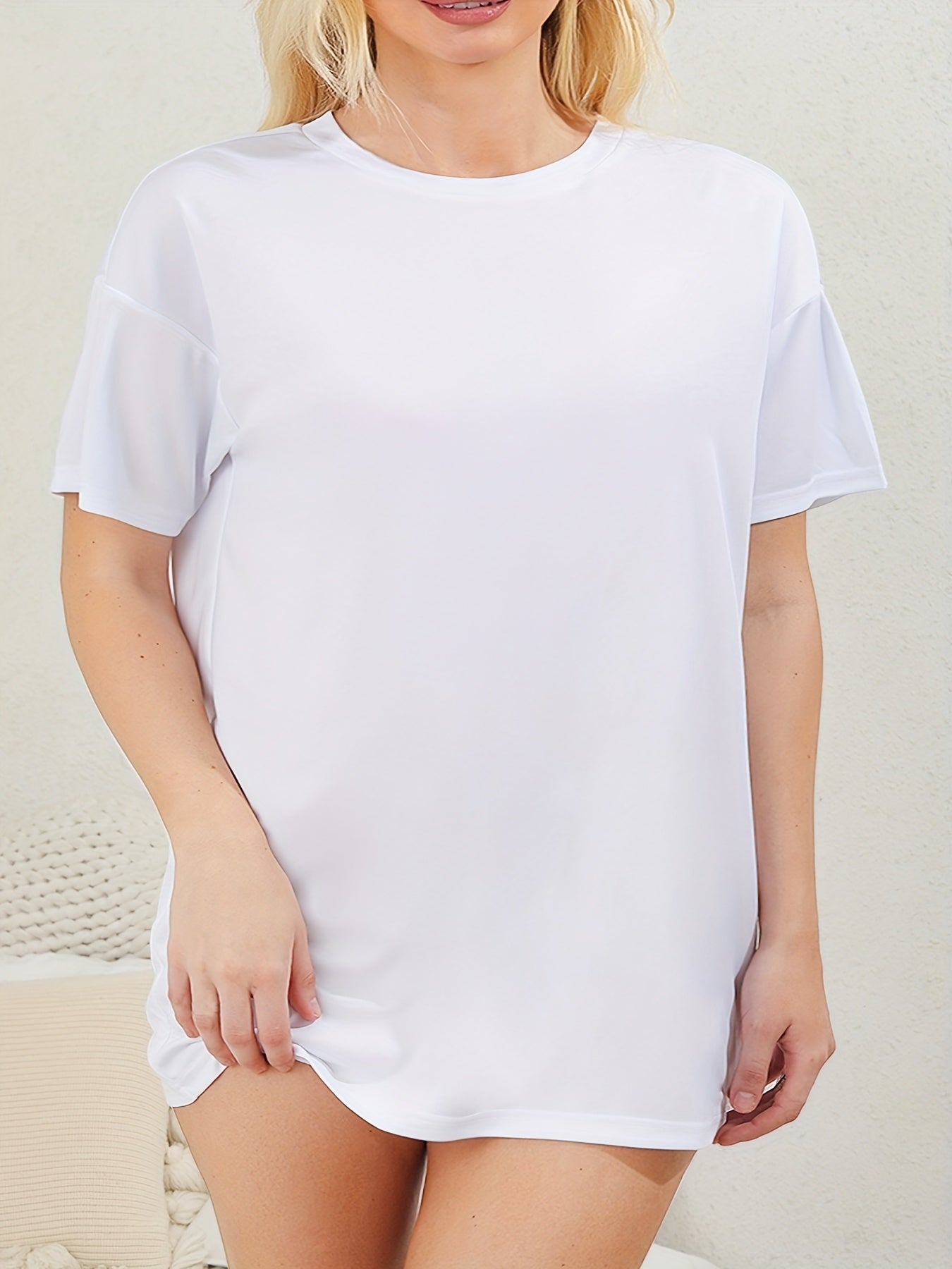  Short Sleeve Sleep Dress