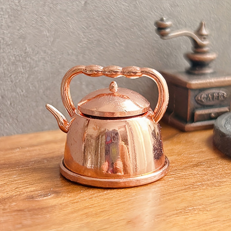 1/12 Metal Teapot Dollhouse Kitchen Accessory