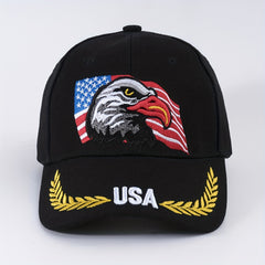 American Flag Eagle Baseball Cap Embroidered Unisex Patriotic Dad Hat