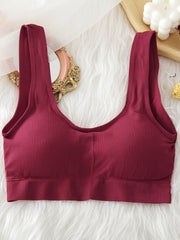 Women's Ribbed Tank Top Sports Bra