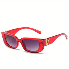Men's Retro Rectangle Frame Sunglasses UV 400 Protection