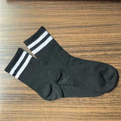 20 Pairs Striped Crew Socks Women's Stockings