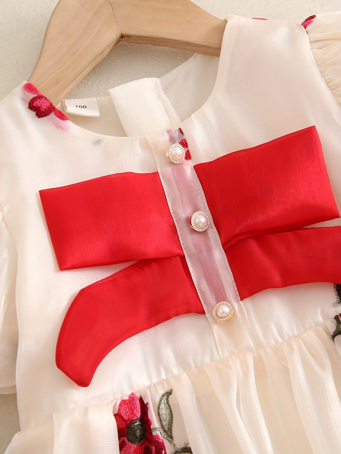 Tulle Dress With Big Bow For Girls